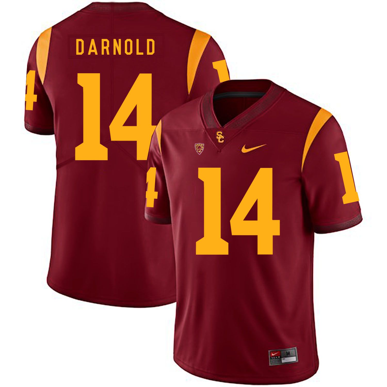 Men USC Trojans #14 Darnold Red Customized NCAA Jerseys